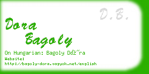 dora bagoly business card
